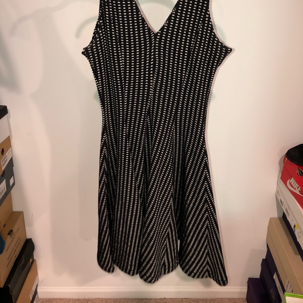 Black and white skater dress
